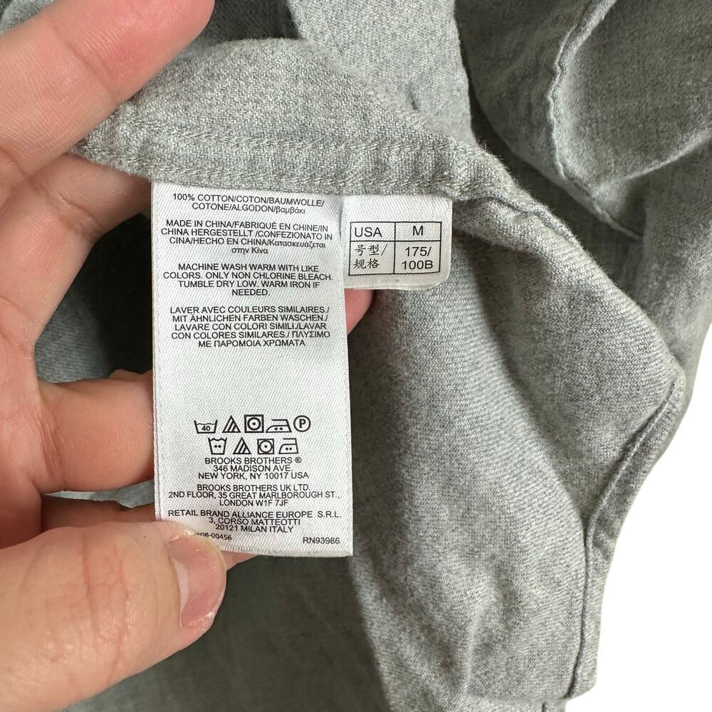 Brooks Brothers Stone Button Down Shirt Medium Utility Workwear Ranch Heritage - Picture 6 of 6